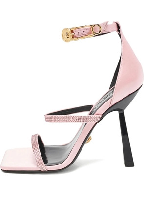 Versace Pre-Owned 110mm satin rhinestone-embellished sandals - Pink