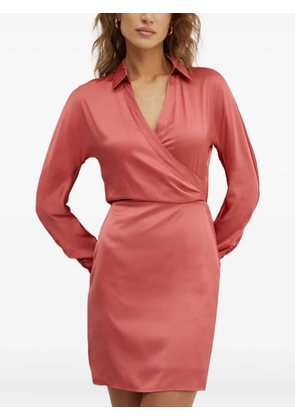 GUESS USA collared gathered mini dress - Orange