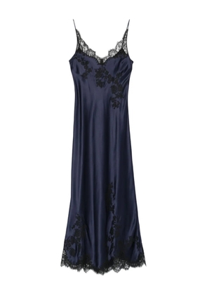Carine Gilson V-neck lace-detail nightdress - Blue