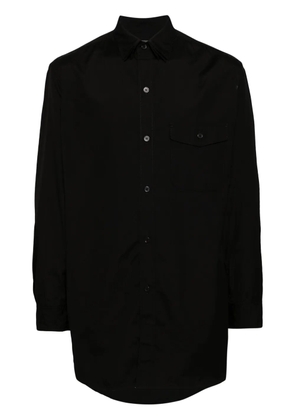 Yohji Yamamoto broad triple-collar shirt - Black
