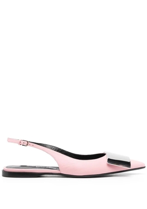 Sergio Rossi Miroir leather slingback pumps - Pink