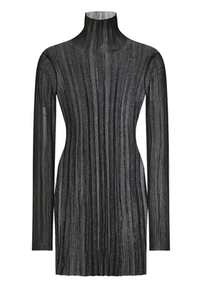 Rosetta Getty sheer plissé dress - Black