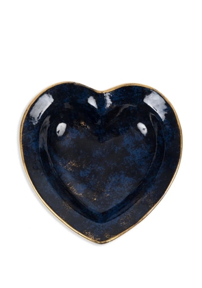 Christian Dior Pre-Owned 1970s Navy heart porcelain plate - Blue