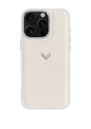 VELANTE lizard-texture iPhone 16 Pro Max phone case - Neutrals
