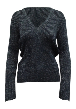 Chloé Pre-Owned ribbed metallic-thread sweater - Blue