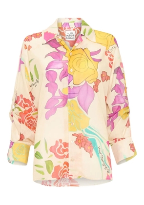 Donde Esteban floral cotton shirt - Neutrals