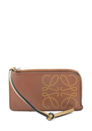 Loewe Pre-Owned 2010s Anagram zip leather wallet - Brown