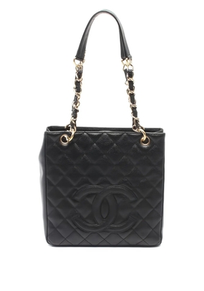 CHANEL Pre-Owned 2002-2003 PST quilted chain shoulder bag - Black