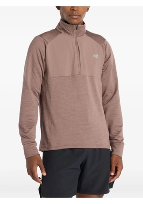 New Balance half-zip long-sleeve sweatshirt - Brown