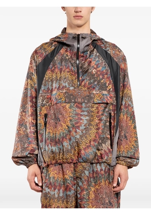 KHOKI spliced shoulder panels hooded jacket - Brown