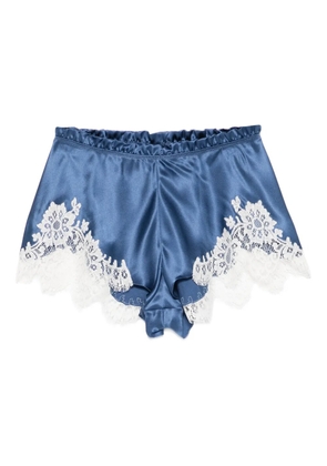 Carine Gilson lace-detail pyjama bottom - Blue
