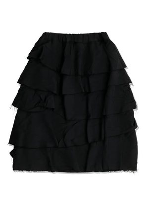 Black Comme Des Garçons ruffled tiered mini skirt