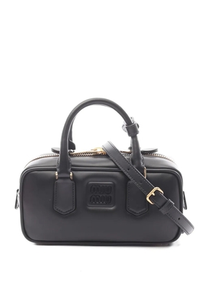 Miu Miu Pre-Owned 2020s Arkady logo leather tote bag - Black