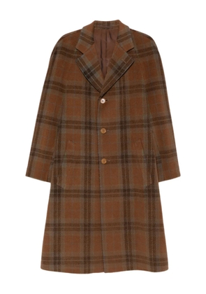 Romeo Gigli Pre-Owned 1990s plaid coat - Brown