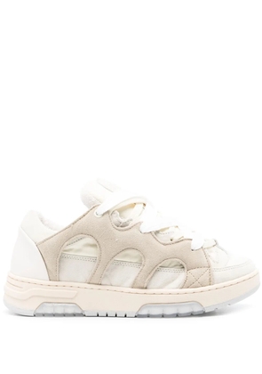 Paura logo-debossed low-top sneakers - White