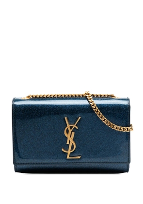 Saint Laurent Pre-Owned 2018 Small Glitter Patent Kate crossbody bag - Blue