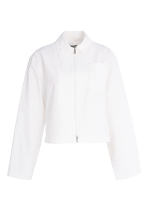 Simkhai zip-front lace-insert jacket - White