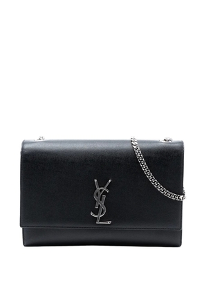 Saint Laurent Pre-Owned 2017 Medium Grain De Poudre Leather Monogram Kate crossbody bag - Black