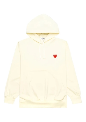 Comme Des Garçons Play heart-logo zip-up hoodie - White