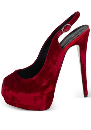 Giuseppe Zanotti Vintage 150mm velvet pumps - Red