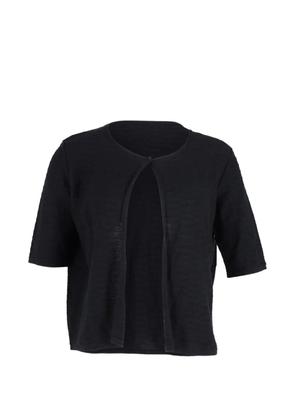 Emporio Armani Pre-Owned cropped short-sleeve cardigan - Black