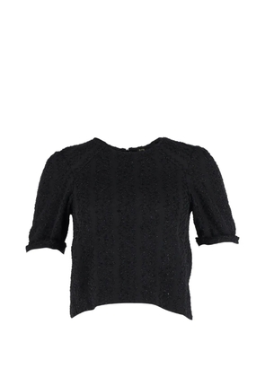 Maje textured crop top - Black