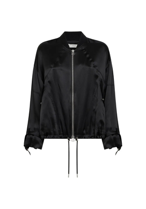 Co drawstrings-hem jacket - Black