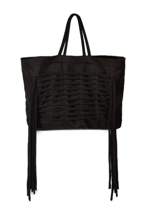 Ioana Ciolacu large fringed tote bag - Black