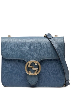 Gucci Pre-Owned 2016-2025 Small Dollar Calfskin Interlocking G crossbody bag - Blue