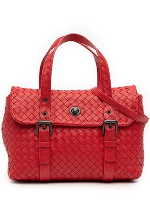 Bottega Veneta Pre-Owned 2012-2025 Nappa Intrecciato Flap satchel - Red