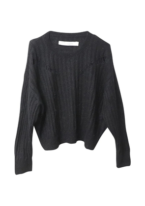 IRO distressed-detail crew-neck sweater - Black