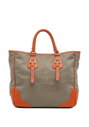 Prada Pre-Owned 2013-2025 Canvas Canapa Logo Convertible Tote satchel - Brown