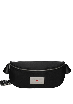 Love Moschino logo-plaque belt bag - Black
