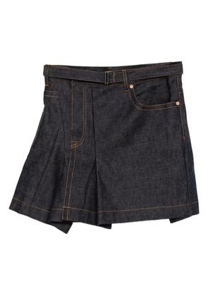 sacai denim A-line skirt - Blue