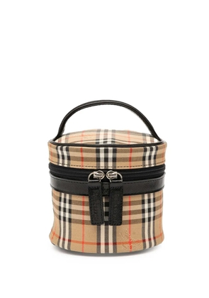 Burberry Pre-Owned 2000-2017 Haymarket Check Canvas vanity bag - Brown