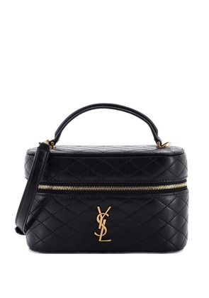 Saint Laurent Pre-Owned Gaby Zip Around Vanity Bag Quilted Leather Mini satchel - Black