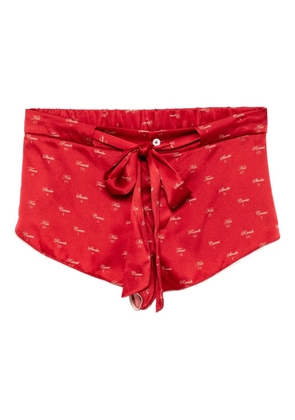Kiki de Montparnasse kiss-printed pyjama shorts - Red