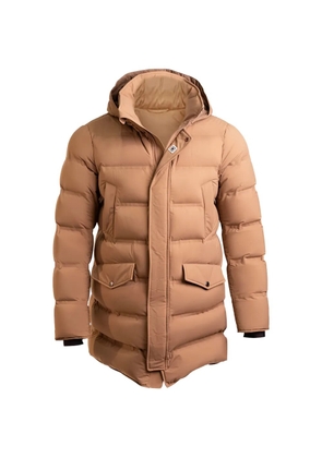 Kiton Hekla pocket padded coat - Brown
