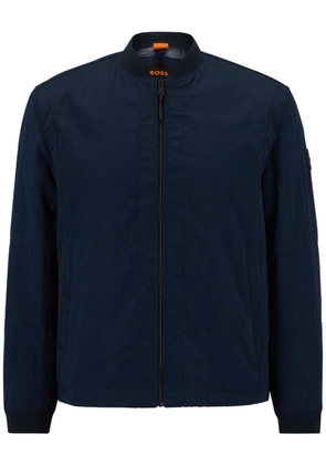 BOSS Othmar logo-patch bomber jacket - Blue
