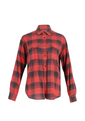 Saint Laurent Pre-Owned check-pattern long-sleeve shirt - Red