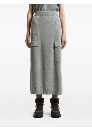 Peserico pocket-detail knit midi skirt - Grey