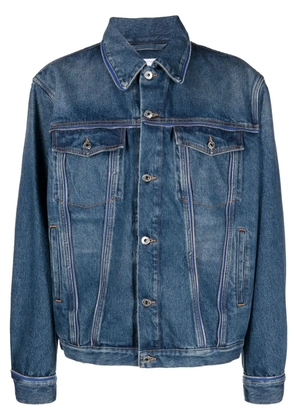 Off-White zip-embellishment denim jacket - Blue