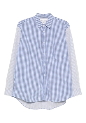 Comme Des Garçons Shirt double-sleeve checked shirt - Blue