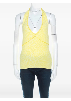 Blumarine Vintage beaded halterneck top - Yellow