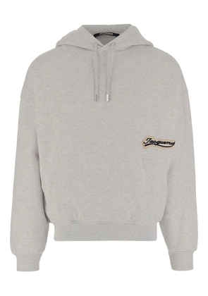 Jacquemus logo-patch hoodie - Grey