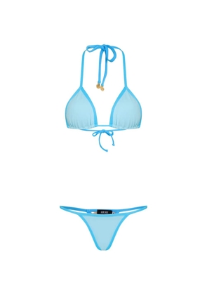 Amir Slama x Jade Picon triangle-design trim bikini - Blue