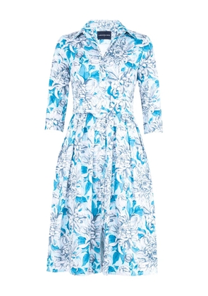 Samantha Sung Audrey floral-print midi dress - Blue