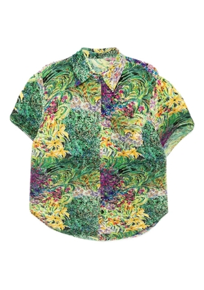 JNBY floral-patterned short-sleeved shirt - Green