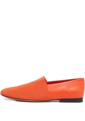 Ferragamo Pre-Owned Grosgrain Smoking leather slippers - Orange