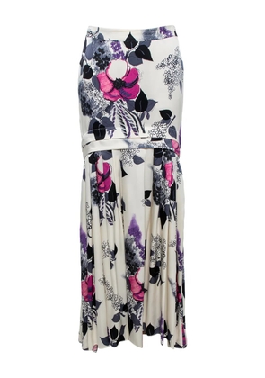 Roberto Cavalli Vintage floral-print maxi skirt - White